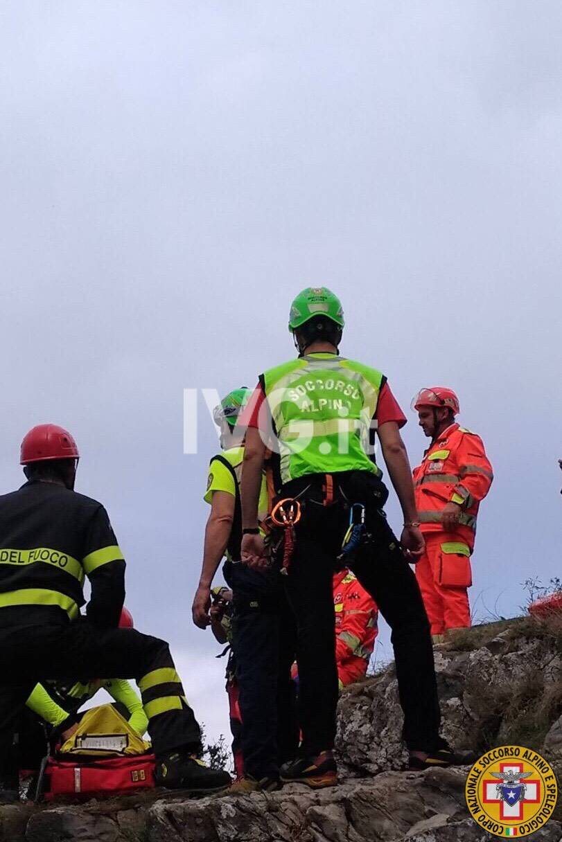 Vigili del fuoco recupero ferito Castelbianco