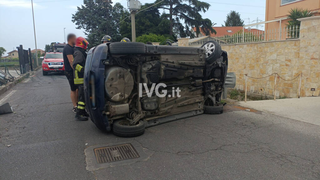 Iincidente stradale in via del Cristo ad Albenga