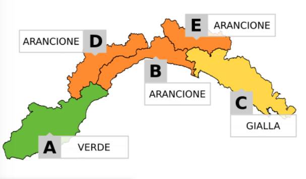 Nuova allerta arancione dalle 20 di lunedì sera: previsti forti temporali su Genova e Savona