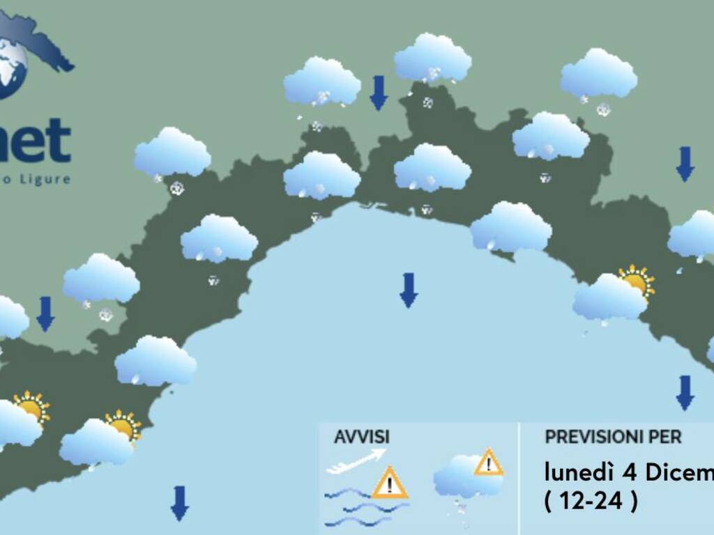 Meteo, Perturbazione Atlantica Sulla Liguria: Pioggia E Neve Anche A ...