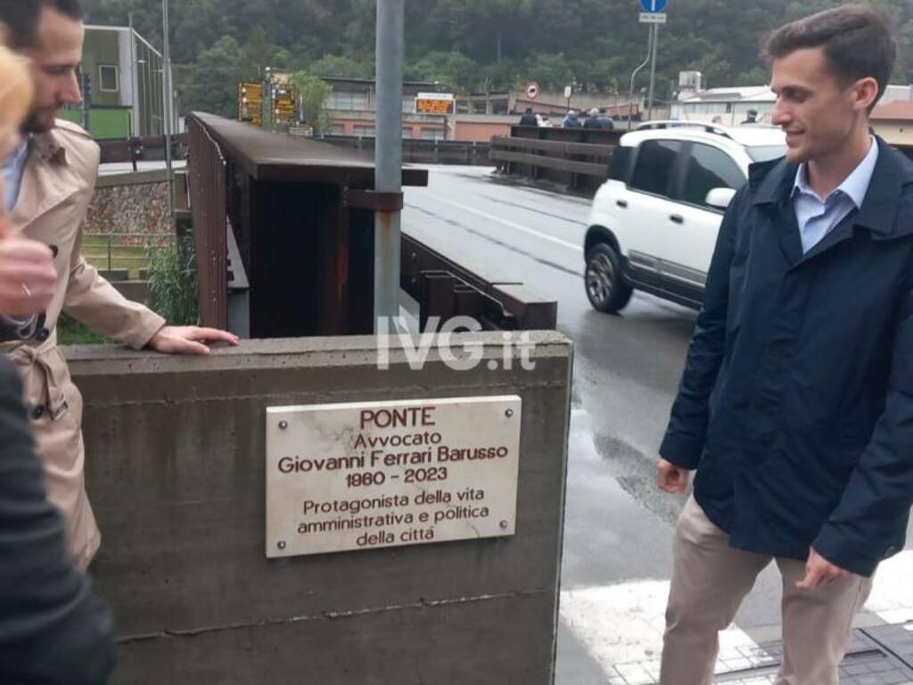 Il ponte di Finalborgo intitolato a Giovanni Ferrari Brusso 