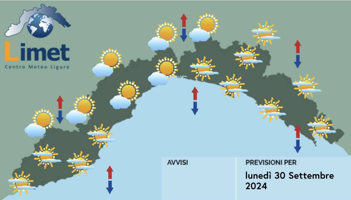 meteo 30 settembre