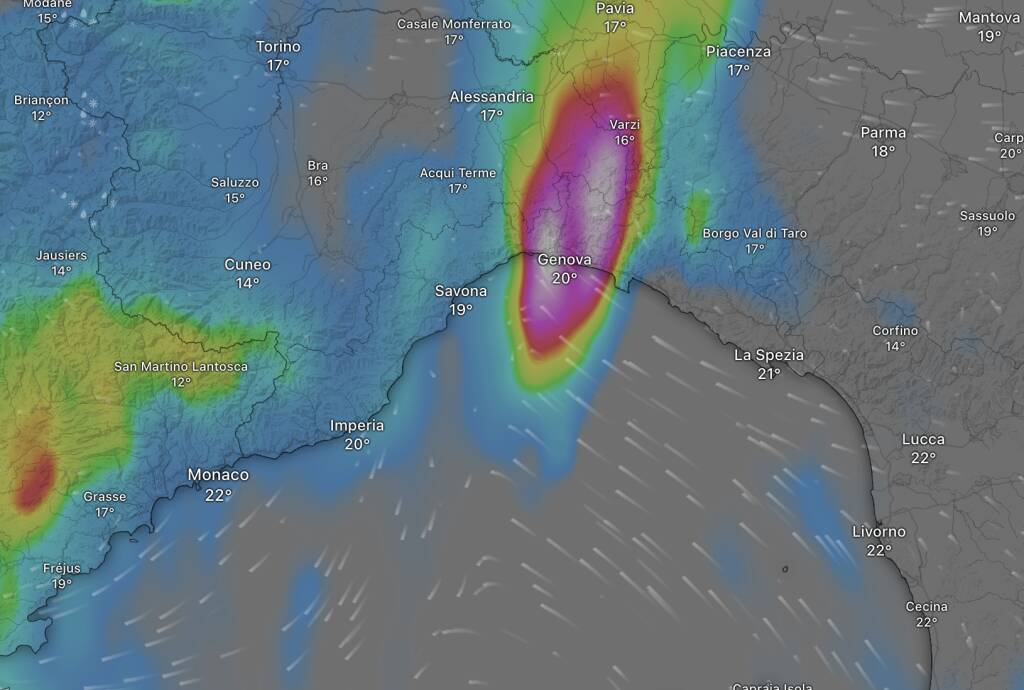 previsioni pioggia 26 ottobre