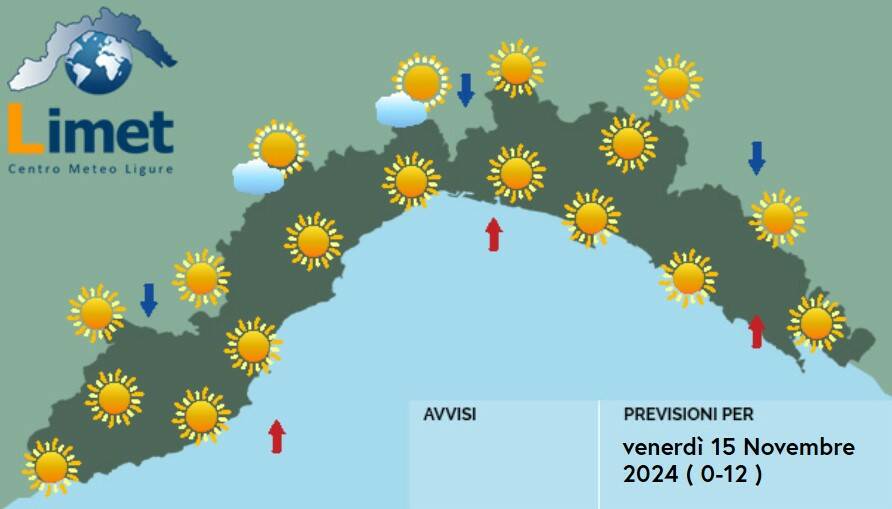 meteo 15 novembre 2024