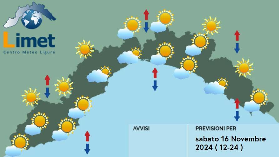 meteo 16 novembre 2024