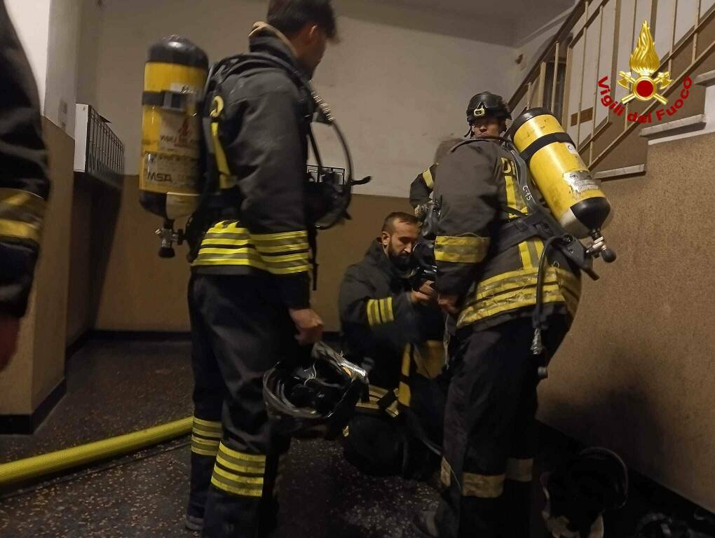 Incendio via san giovanni d'acri