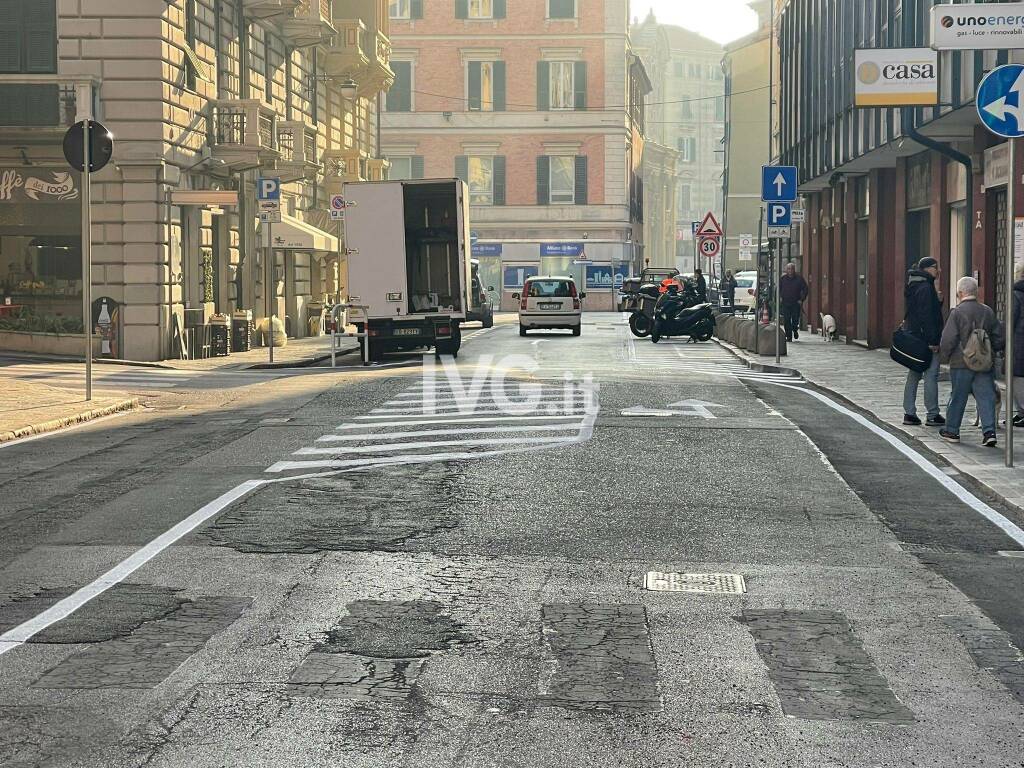 Istituito il doppio senso in via dei Mille a Savona